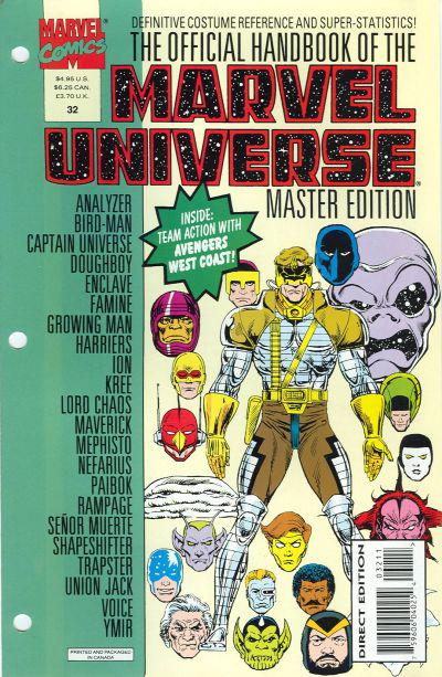 Official Handbook of the Marvel Universe #32 (1993) Comic Books Official Handbook of the Marvel Universe