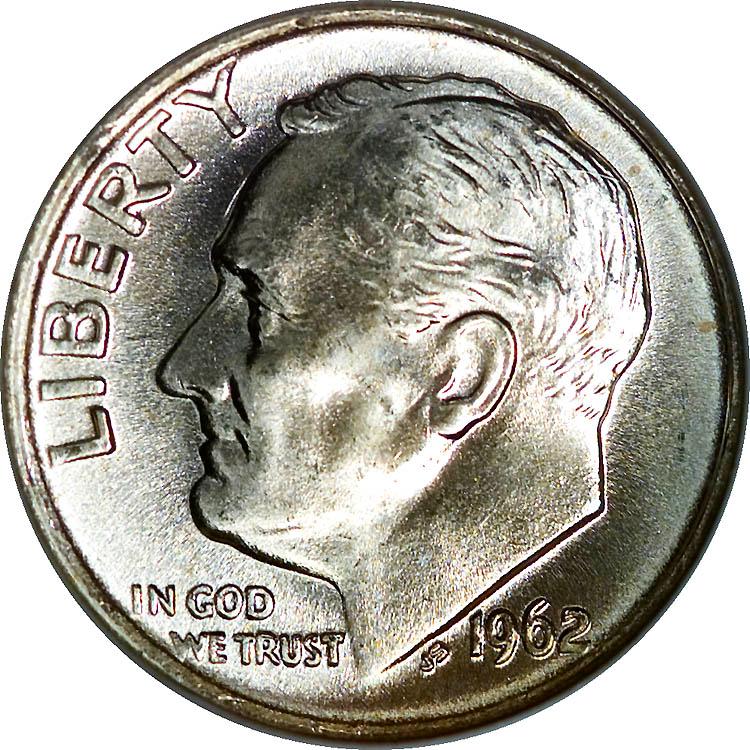 1962 Coins Roosevelt Dime