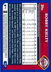 Back Of Card | Bobby Kielty Baseball Cards 2003 Topps