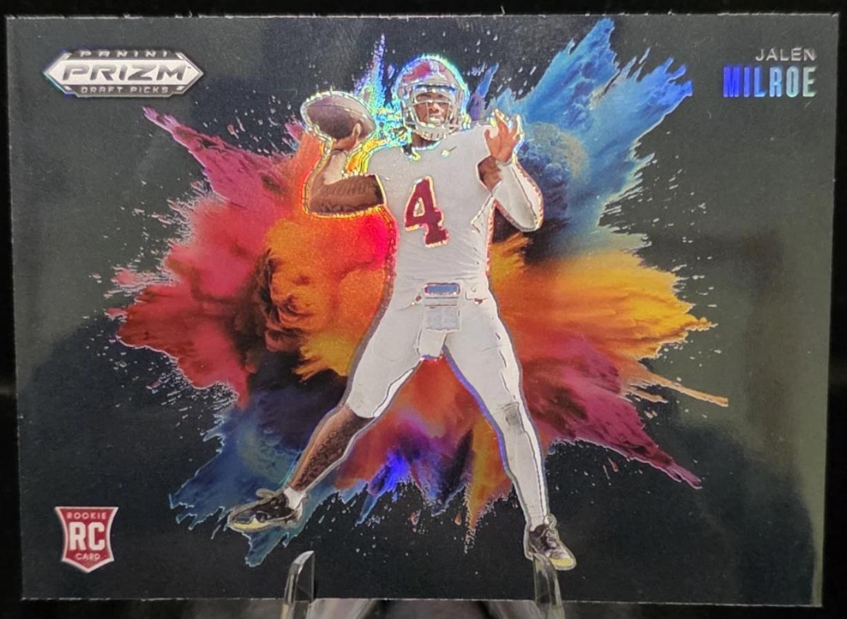 2025 Panini Prizm Draft Picks Color Blast Jalen Milroe [Black] #18 card