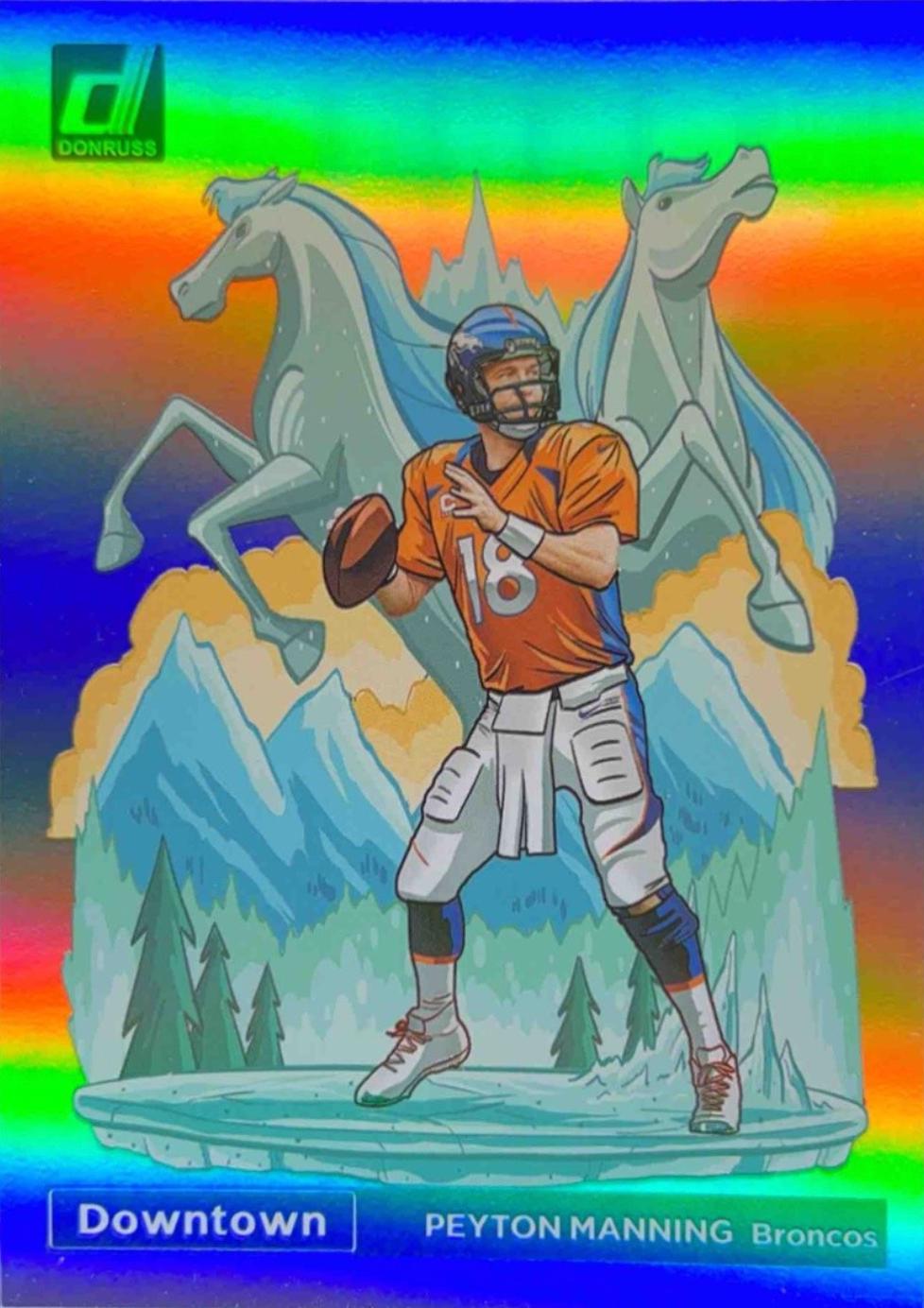 Peyton Manning #D-9 Football Cards 2023 Panini Donruss Downtown