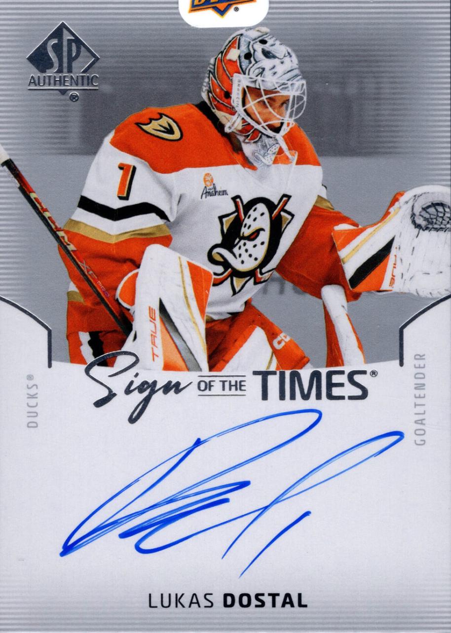 Lukas Dostal #SOTT-LD 2025-26 SP Authentic Hockey Sign of the Times
