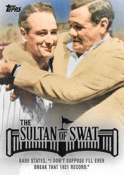 Babe Ruth #RUTH-3 Baseball Cards 2015 Topps the Sultan of Swat