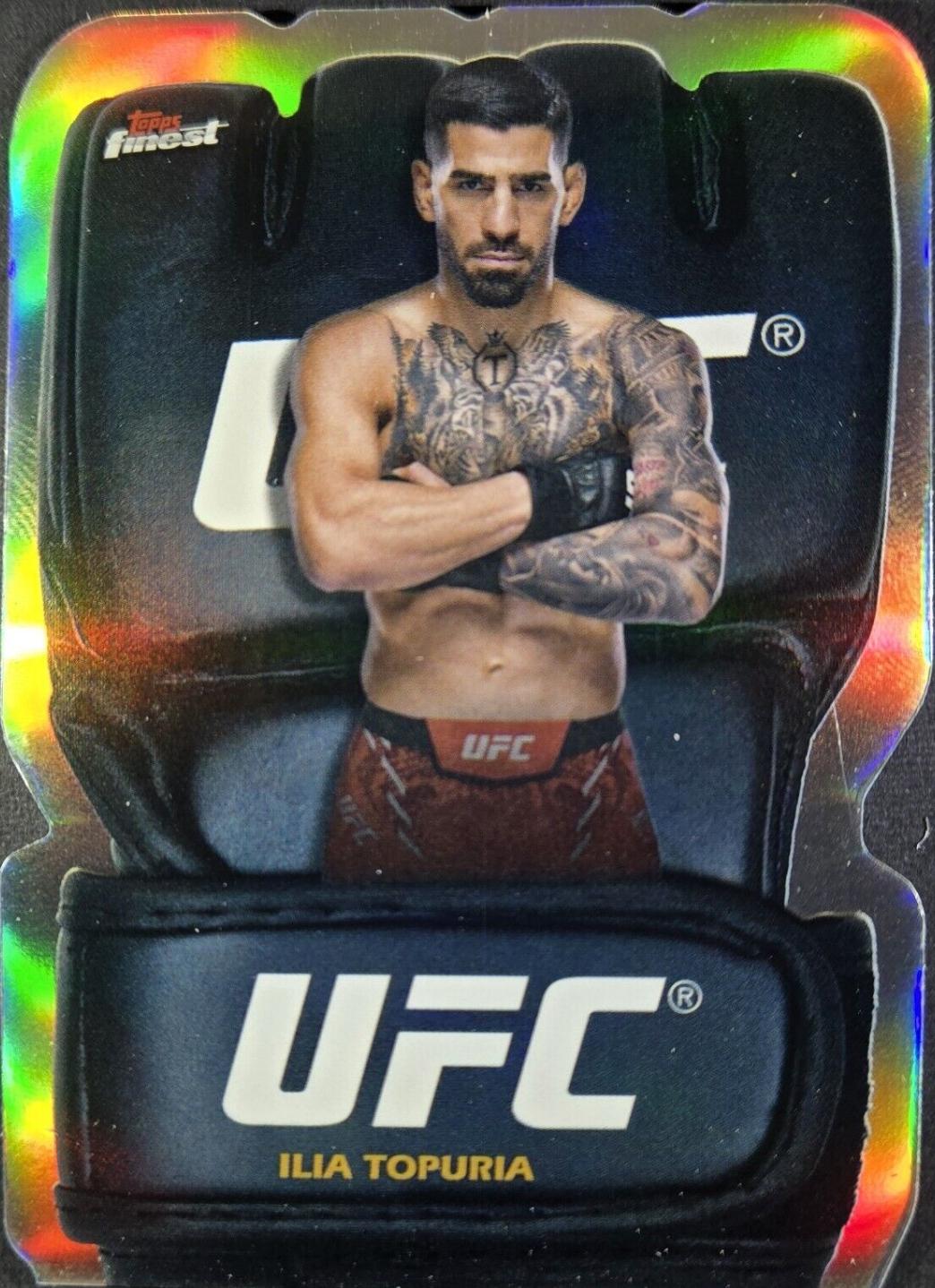 Ilia Topuria #FGD-31 Ufc Cards 2024 Topps Finest UFC Fight Glove Die-Cut
