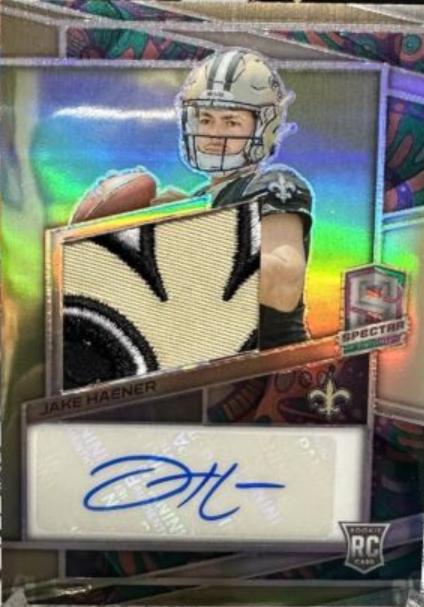 Jake Haener #29 Football Cards 2023 Panini Spectra Rookie Autograph Psychedelic
