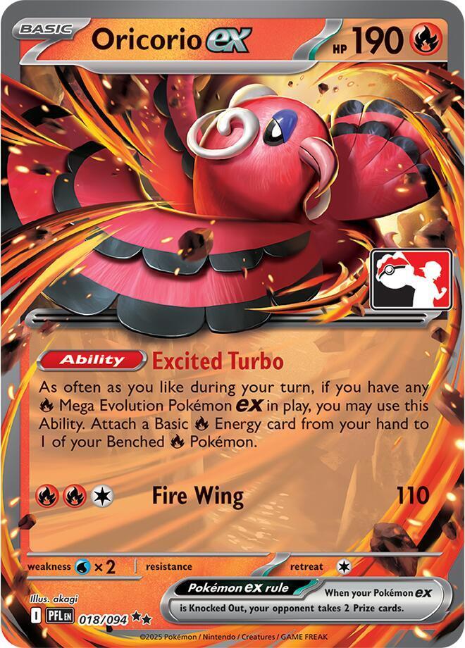 Oricorio Ex [Prize Pack] #18 Pokémon Card from Pokemon Phantasmal Flames Set 