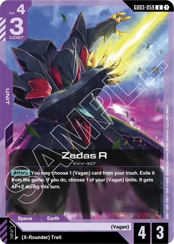 Zedas R #GD03-059 Prices | Gundam Steel Requiem