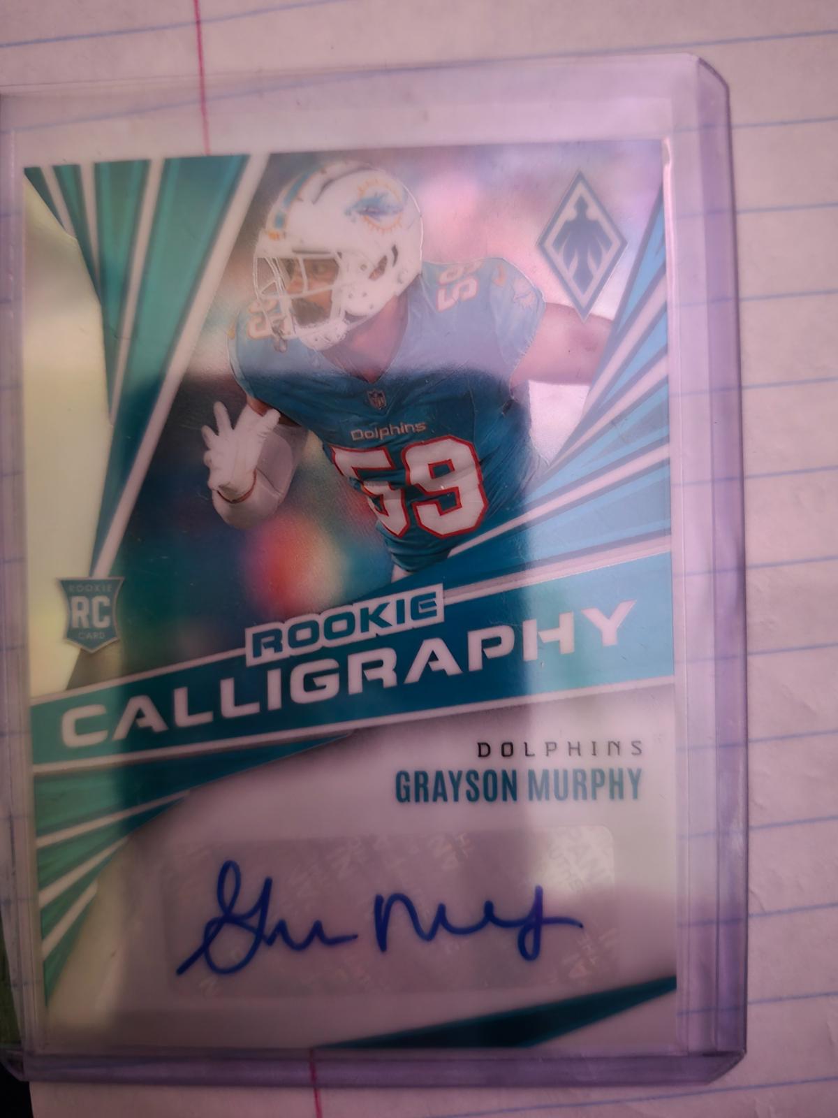 Grayson Murphy #28 Football Cards 2024 Panini Phoenix Rookie Calligraphy