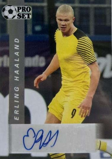Erling Haaland #PS-EH1 Soccer Cards 2022 Pro Set Autographs