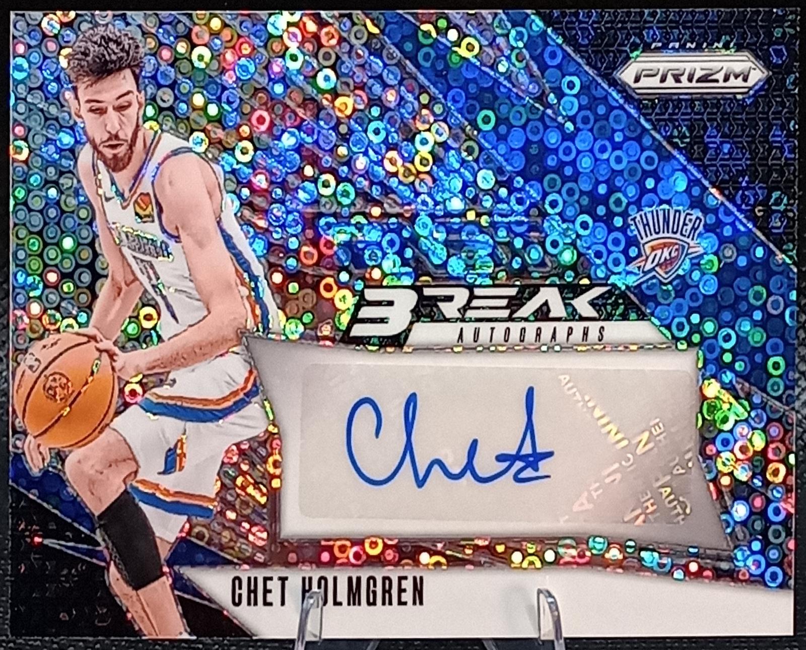 Chet Holmgren #FB-CHT Basketball Cards 2024 Panini Prizm Fast Break Autograph