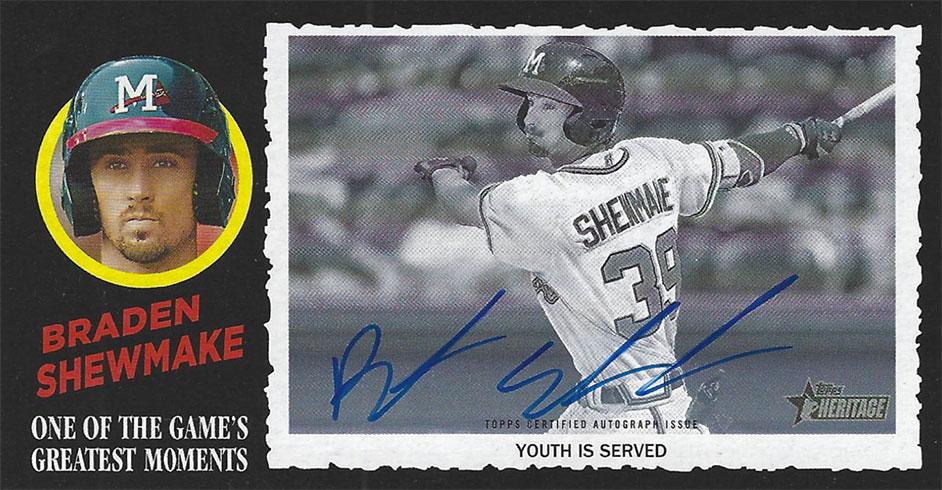 Braden Shewmake #13 2020 Topps Heritage Minor League Greatest Moment Baseball