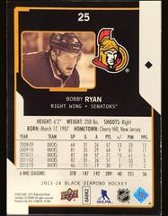 Reverse | Bobby Ryan Hockey Cards 2013 Upper Deck Black Diamond