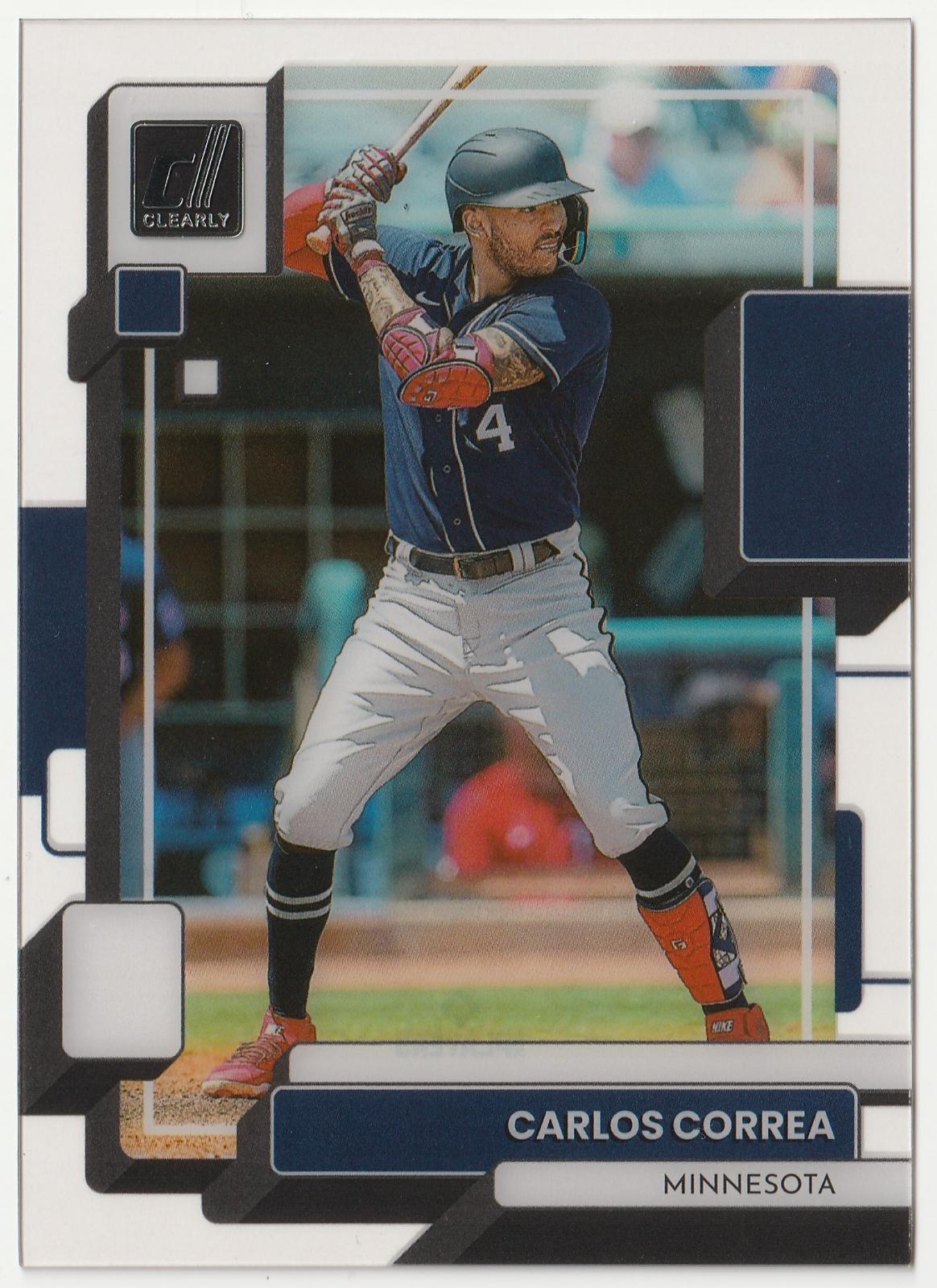 Carlos Correa #45 2022 Panini Chronicles Baseball Clearly Donruss
