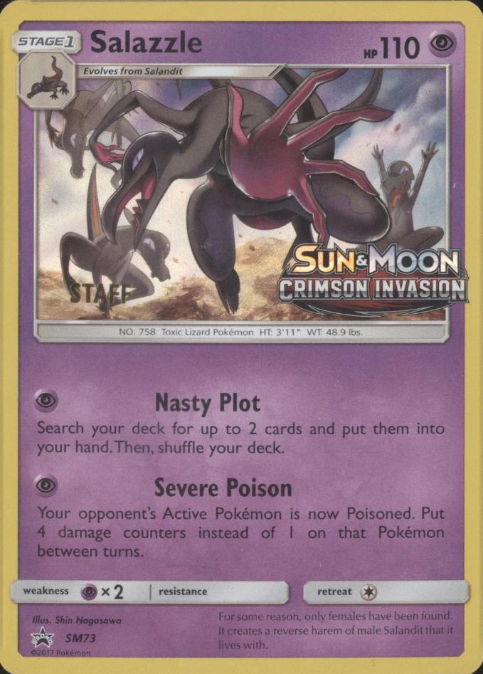 Salazzle [Staff] #SM73 Pokémon Card from Pokemon Promo Set 