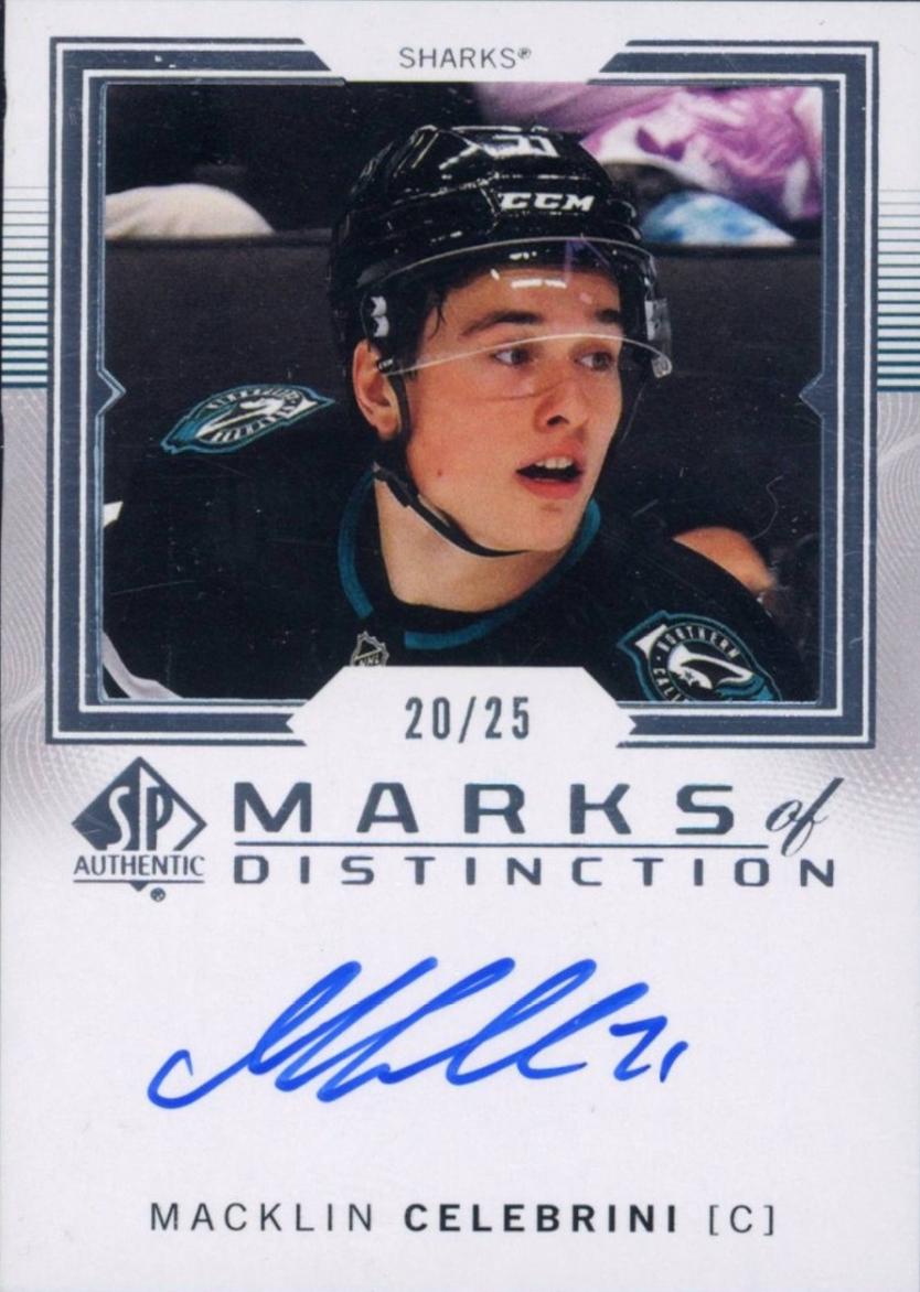 Macklin Celebrini #MD-MA 2024 Sp Authentic Marks Of Distinction Auto Hockey