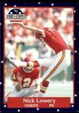 Nick Lowery #30 Football Cards 1991 Fleer Stars and Stripes