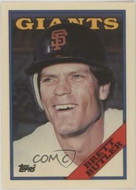 Brett Butler #22T Baseball Cards 1988 Topps Traded Tiffany