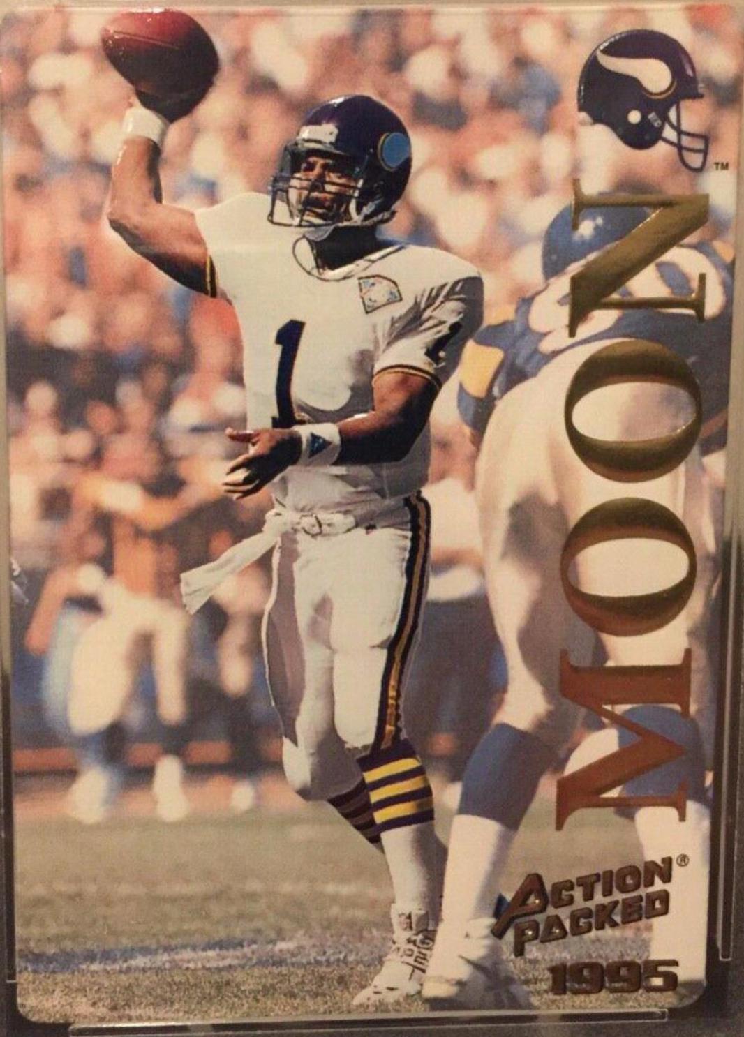 Warren Moon #6 Football Cards 1995 Action Packed