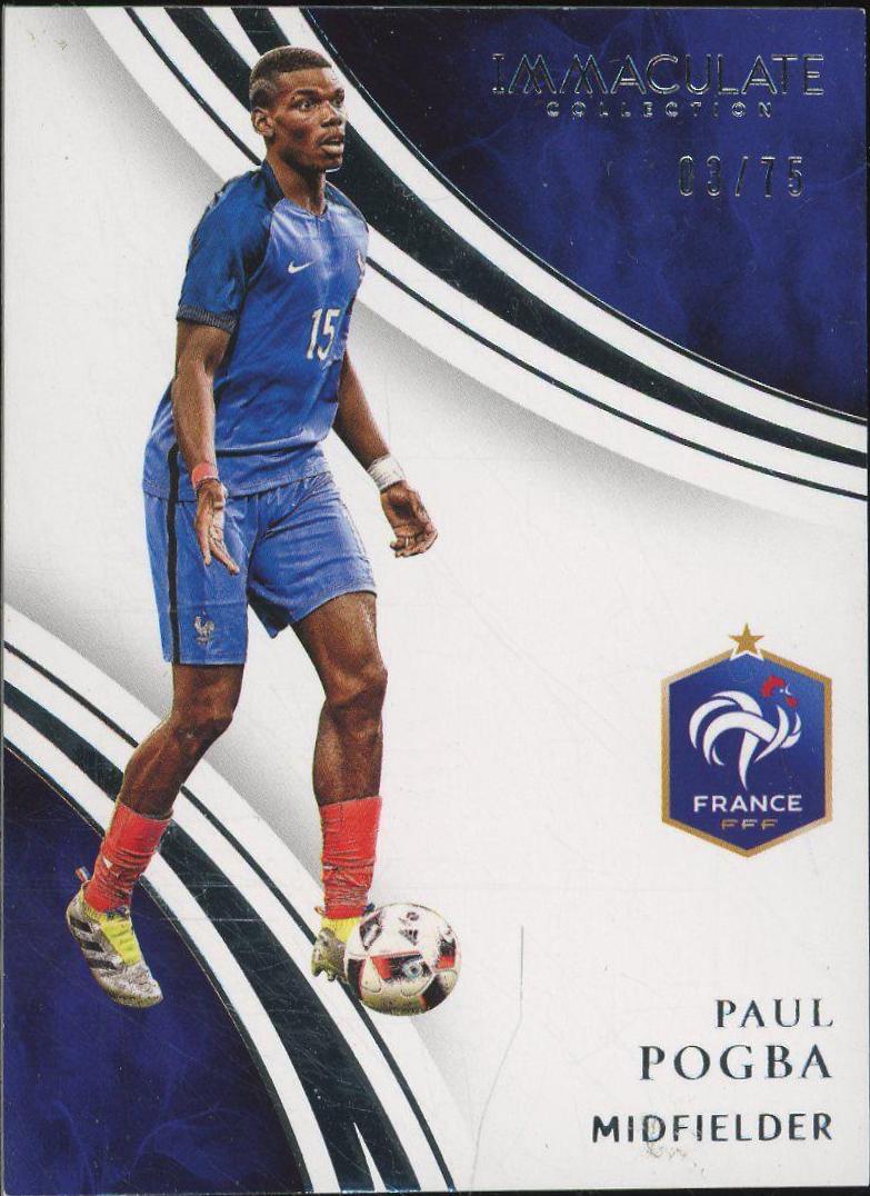 Paul Pogba #9 Soccer Cards 2017 Panini Immaculate