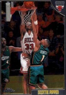Scottie Pippen #1 Basketball Cards 1998 Topps Chrome
