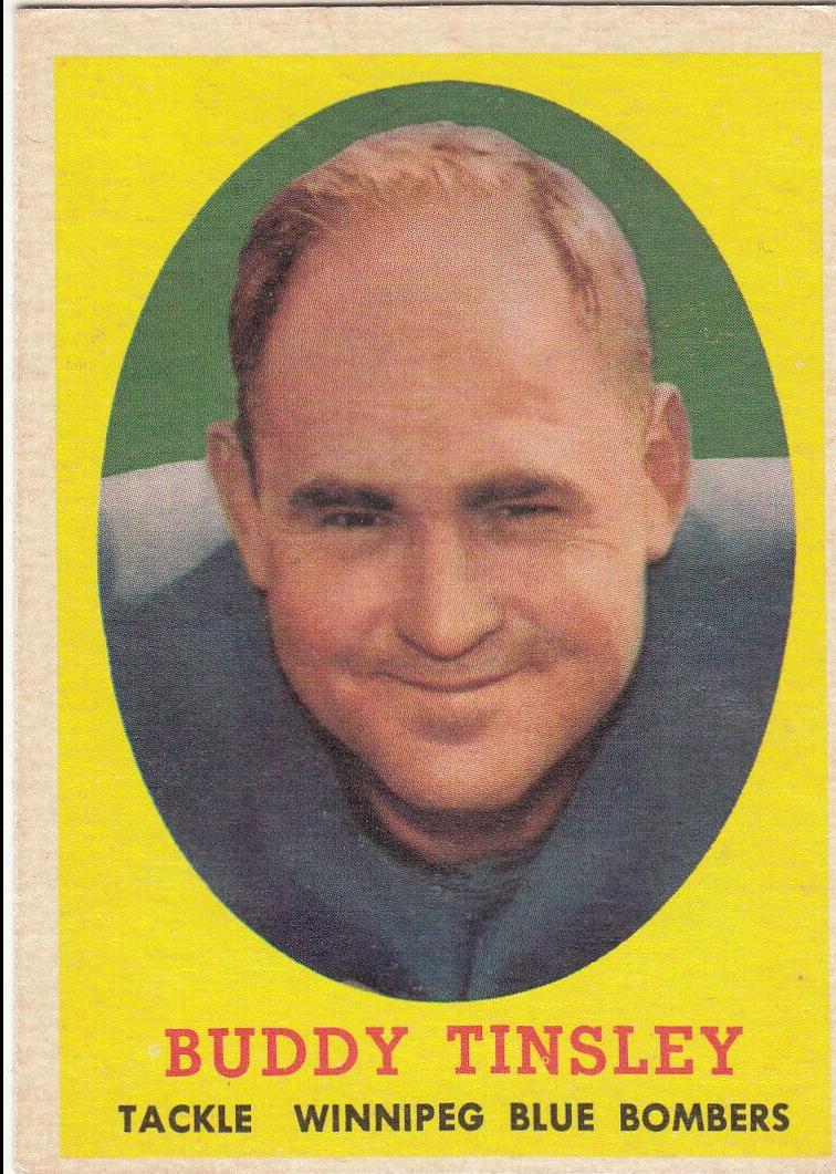 Buddy Tinsley #27 Football Cards 1958 Topps CFL