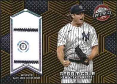 Gerrit Cole [Gold] #TCA-GC Prices | 2023 Topps Chrome Authentics Relics ...