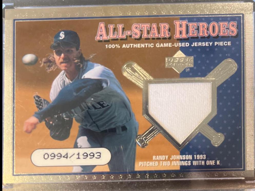 All Star Heroes Randy Johnson #ash-rj Baseball Cards 2001 Upper Deck All Star Heroes