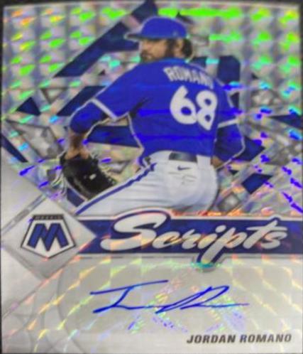 Jordan Romano #SC-JR Baseball Cards 2022 Panini Mosaic Scripts Autographs