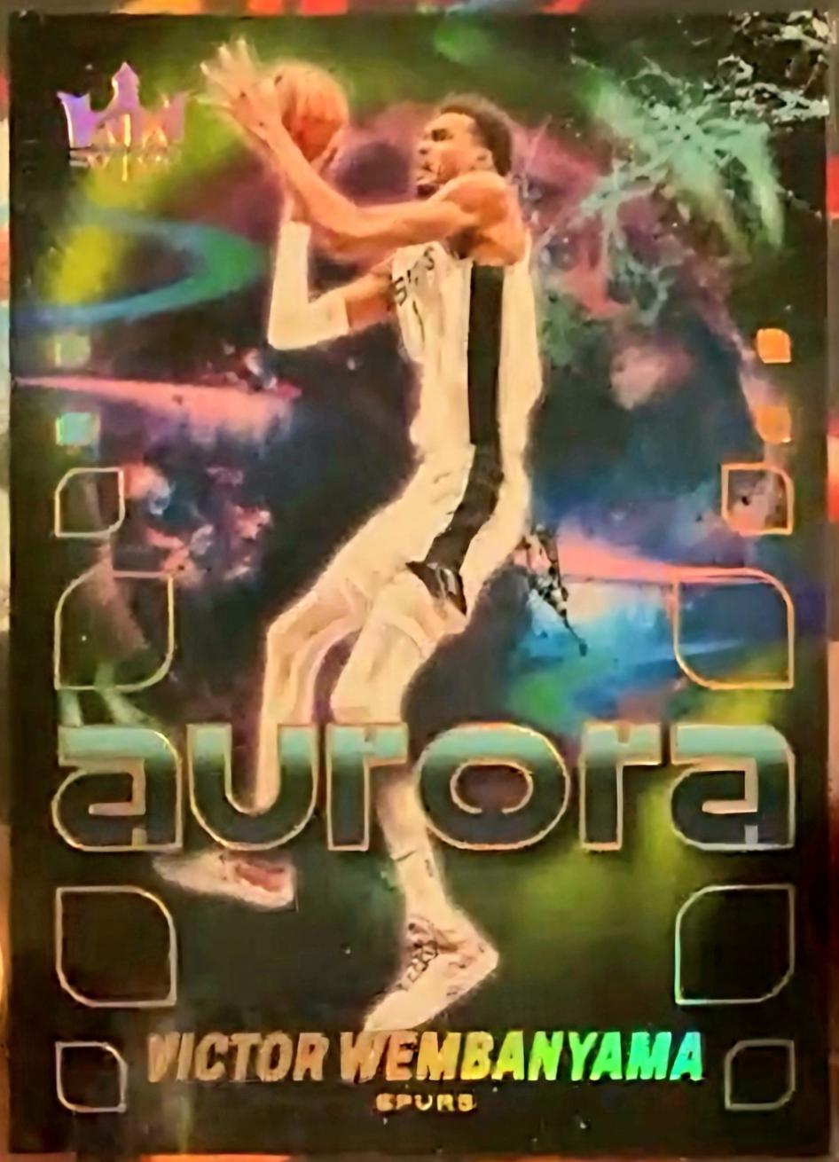 Victor Wembanyama #19 Basketball Cards 2024 Panini Court Kings Aurora