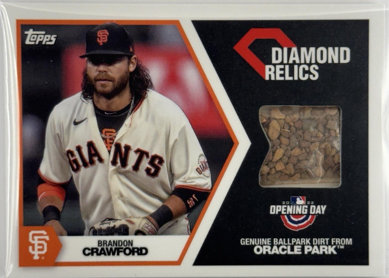 Brandon Crawford #DR-BC Baseball Cards 2022 Topps Opening Day Diamond Relics