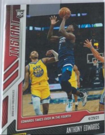 Anthony Edwards #155 Basketball Cards 2020 Panini Instant