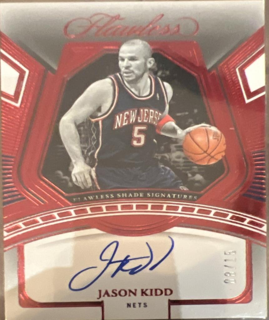 Jason Kidd #9 Basketball Cards 2023 Panini Flawless Shade Signatures