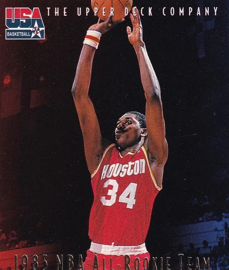 Hakeem Olajuwon #21HO1 Basketball Cards 1996 Upper Deck USA