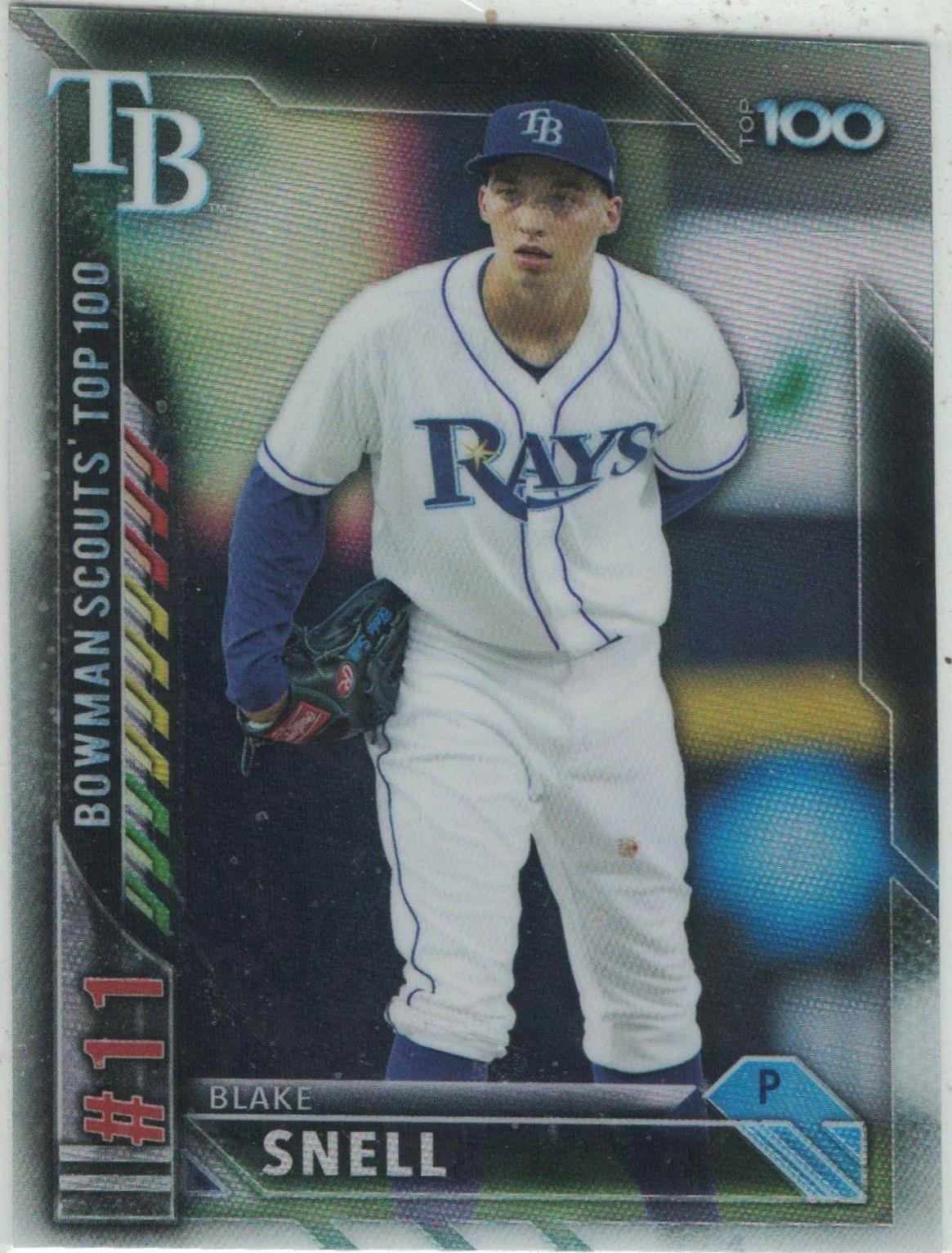 Blake Snell #BTP-11 Baseball Cards 2016 Bowman Scouts' Top 100