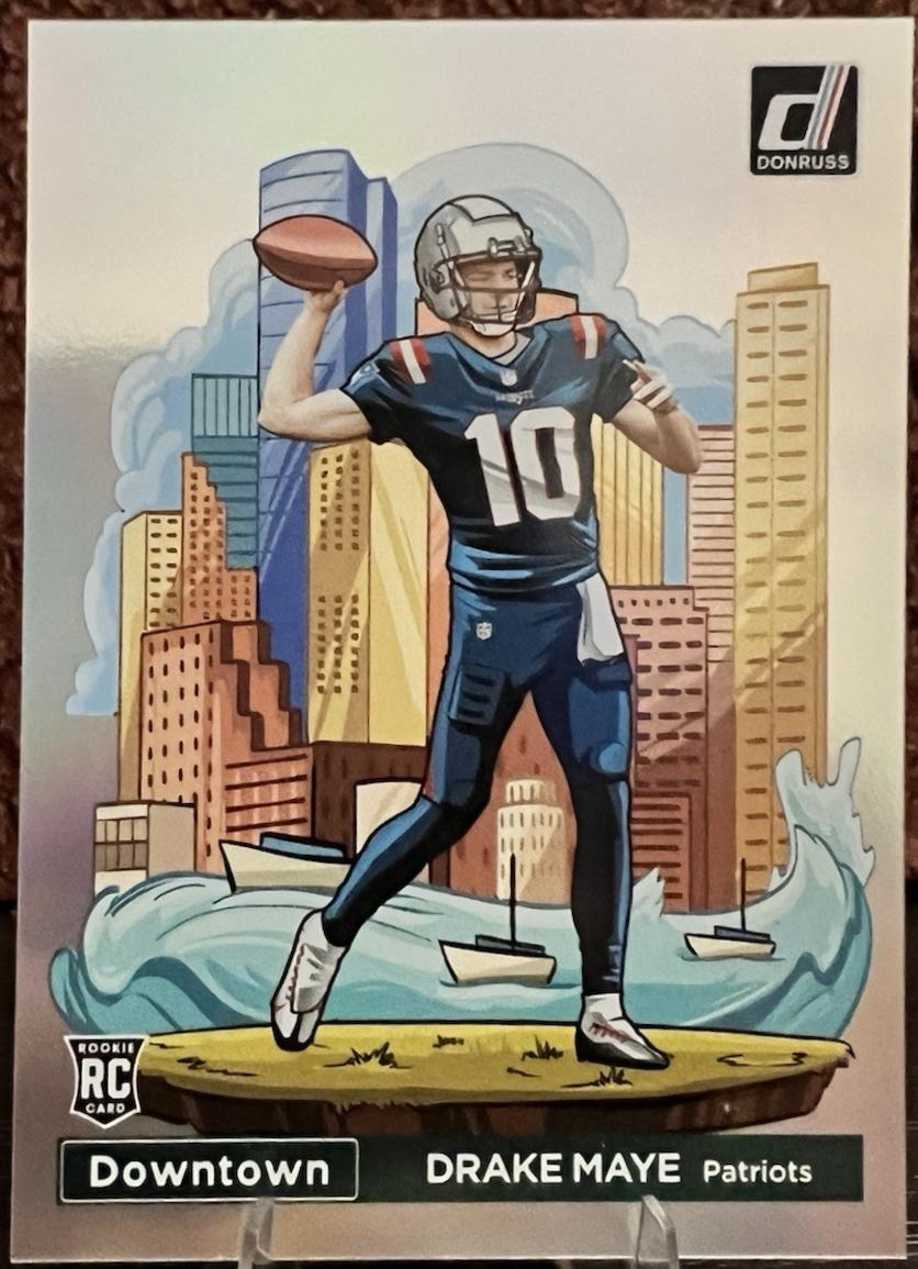 Drake Maye #13 Football Cards 2024 Panini Donruss Optic Downtown