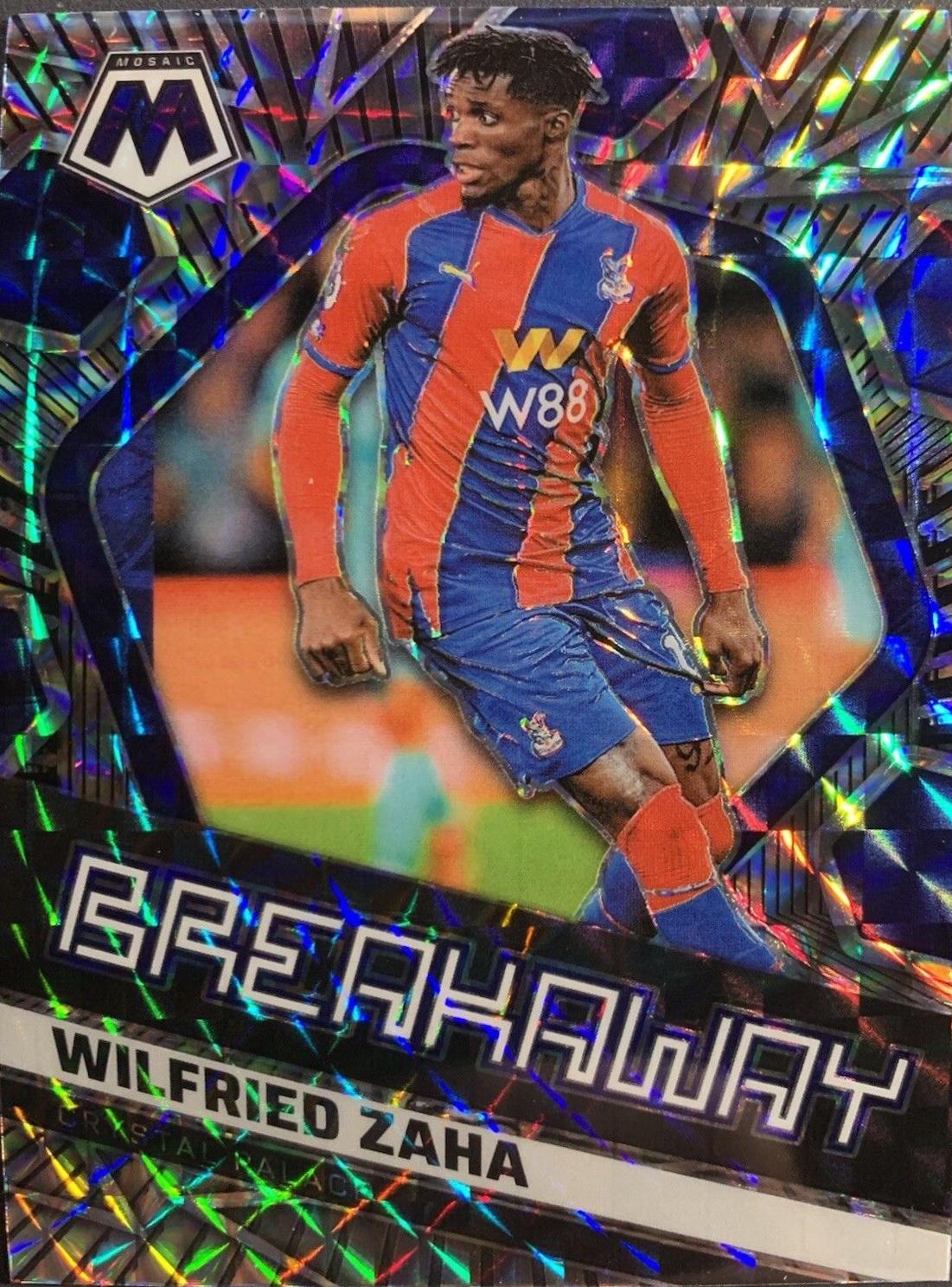 Wilfried Zaha #14 Soccer Cards 2021 Panini Mosaic Premier League Breakaway