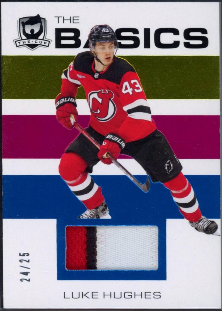 Luke Hughes #B-LH 2023-24 Upper Deck The Cup Hockey The Basics Patch