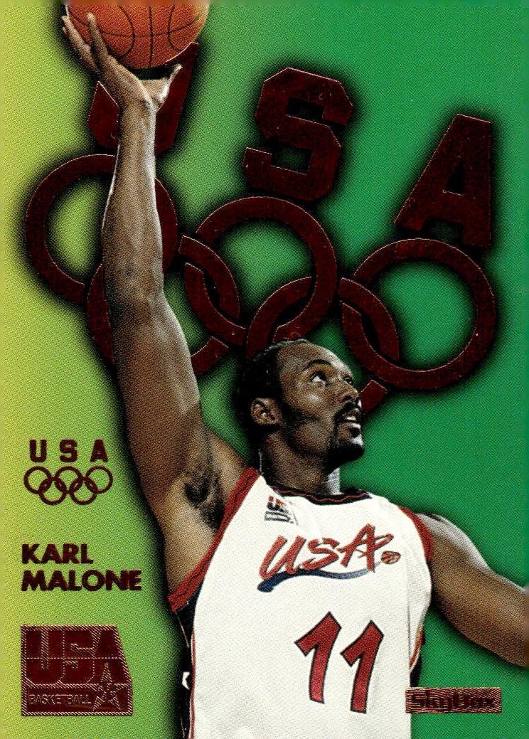Karl Malone #B3 Basketball Cards 1996 SkyBox USA Bronze