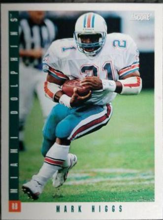 Mark Higgs #200 Football Cards 1993 Panini Score
