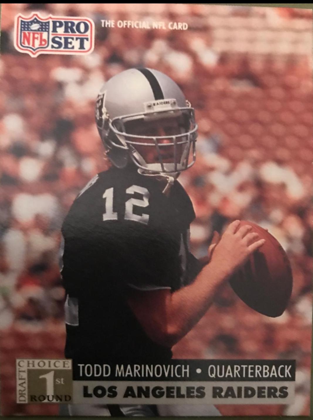 Todd Marinovich #753 Football Cards 1991 Pro Set