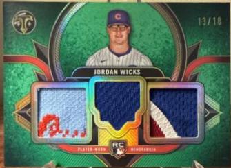 Jordan Wicks #RTR-JW Baseball Cards 2024 Topps Triple Threads Rookie Team Relic