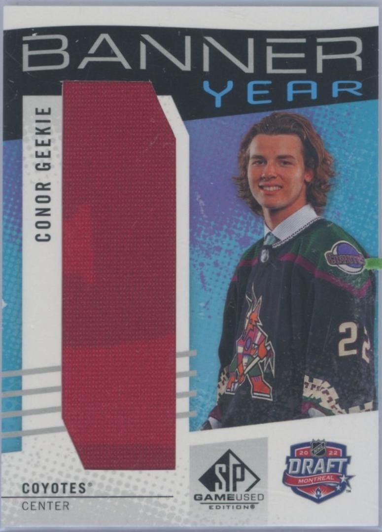 Conor Geekie #BYD-GE 2025-26 SP Game Used NHL Draft Banner Year Relics