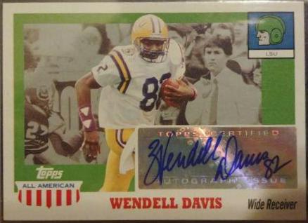 Wendell Davis #A-WD 2005 Topps All American Autograph Football