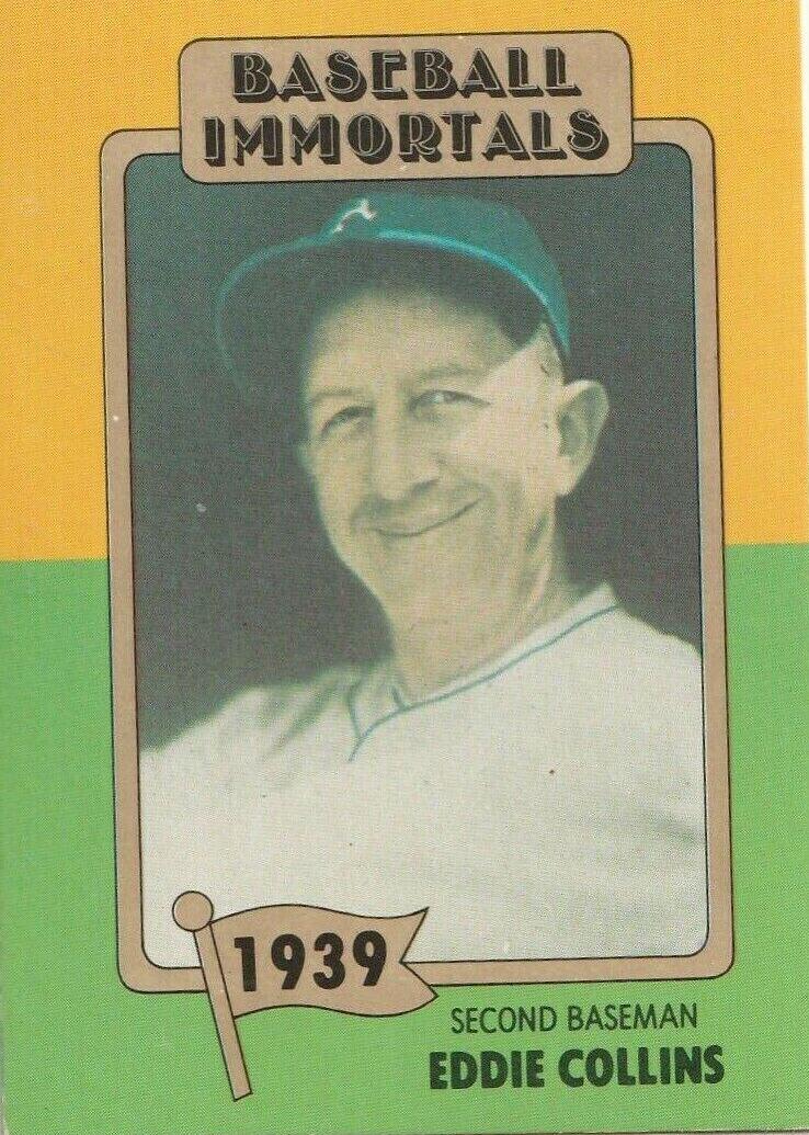 Eddie Collins #18 Baseball Cards 1980 Baseball Immortals