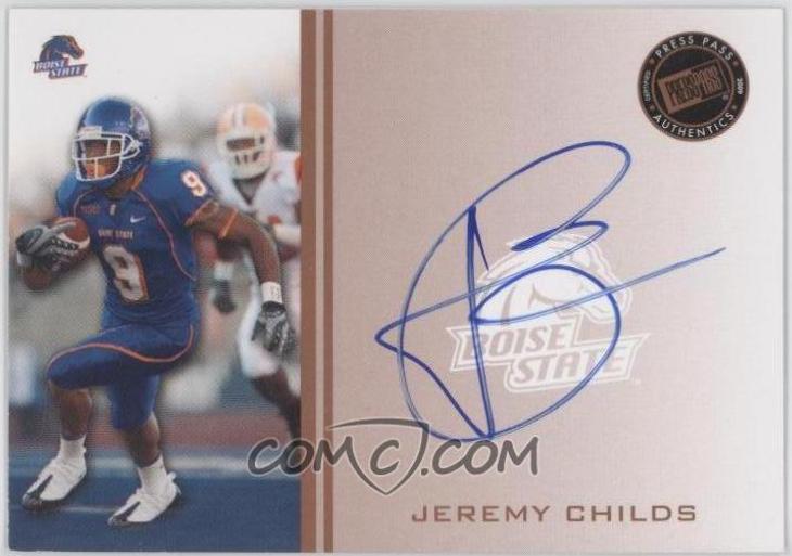 Jeremy Childs #PPS-JC2 Football Cards 2009 Press Pass Autographs