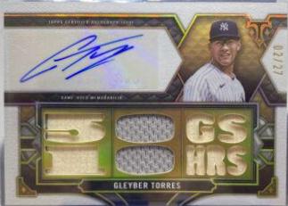 Gleyber Torres #TTAR-GT3 2022 Topps Triple Threads Baseball Autograph Relics