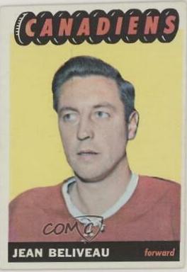 Jean Beliveau #6 Hockey Cards 1965 Topps