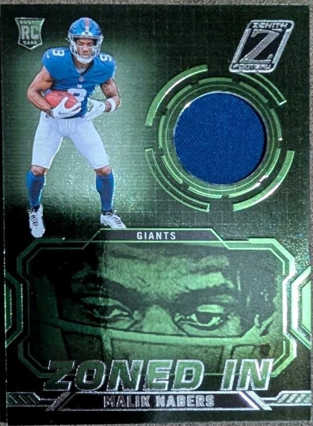 Malik Nabers #ZI-MNS Football Cards 2024 Panini Zenith Zoned In