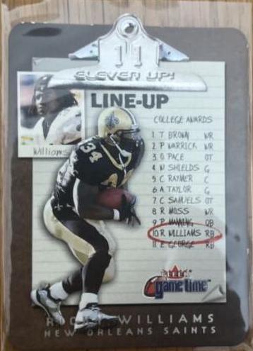 Ricky Williams #3 Football Cards 2001 Fleer Game Time Eleven Up