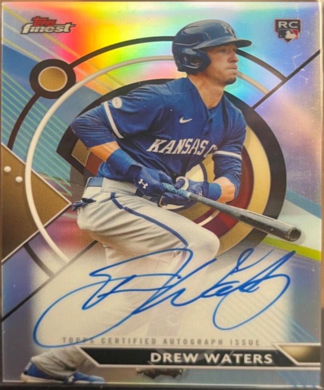 Drew Waters #FA-DWA Baseball Cards 2023 Topps Finest Autographs